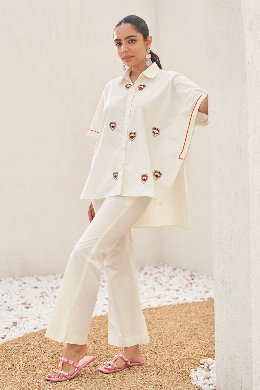 Hamsa Charm Kaftan Shirt