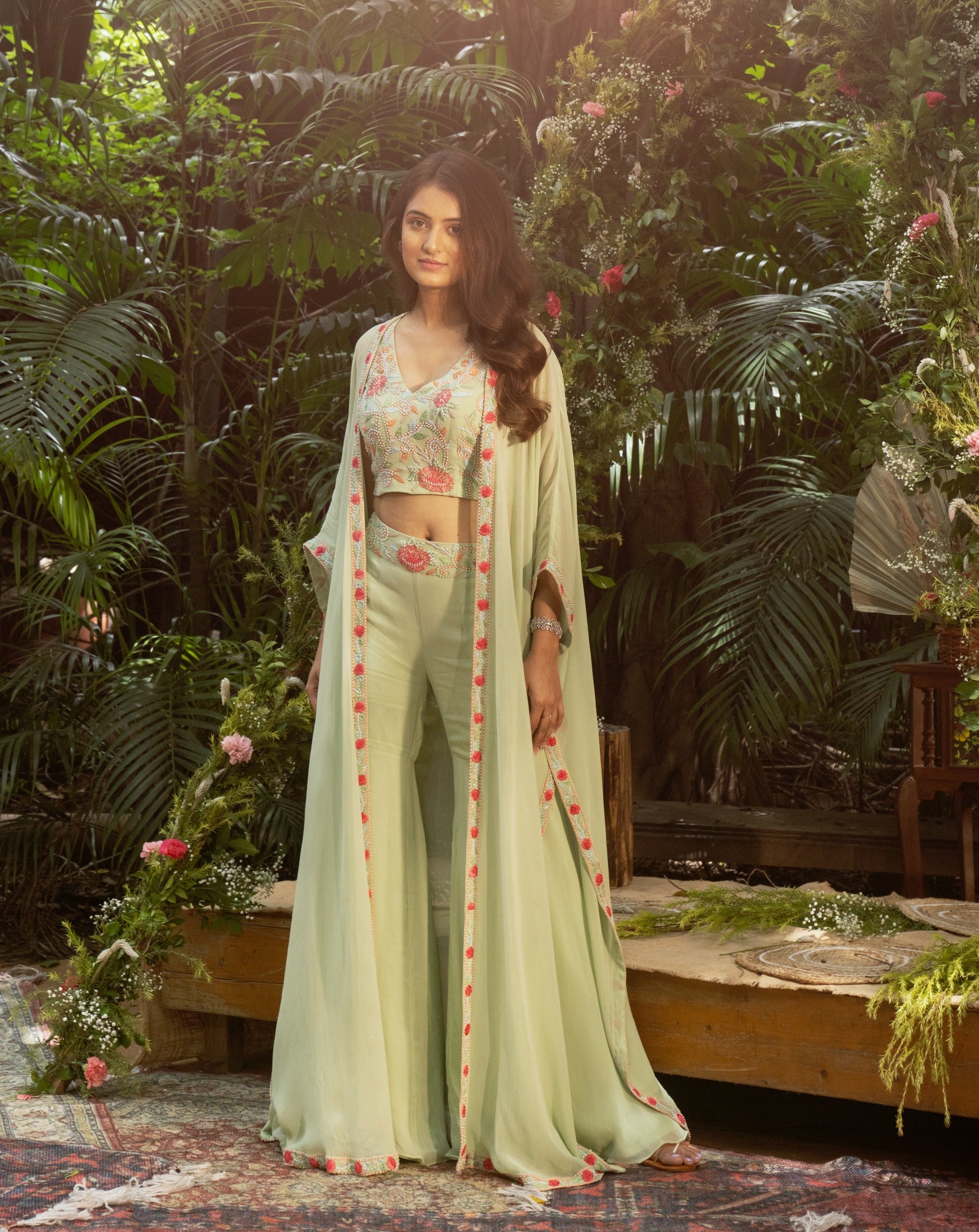 Bahaar Cape & Sharara Set