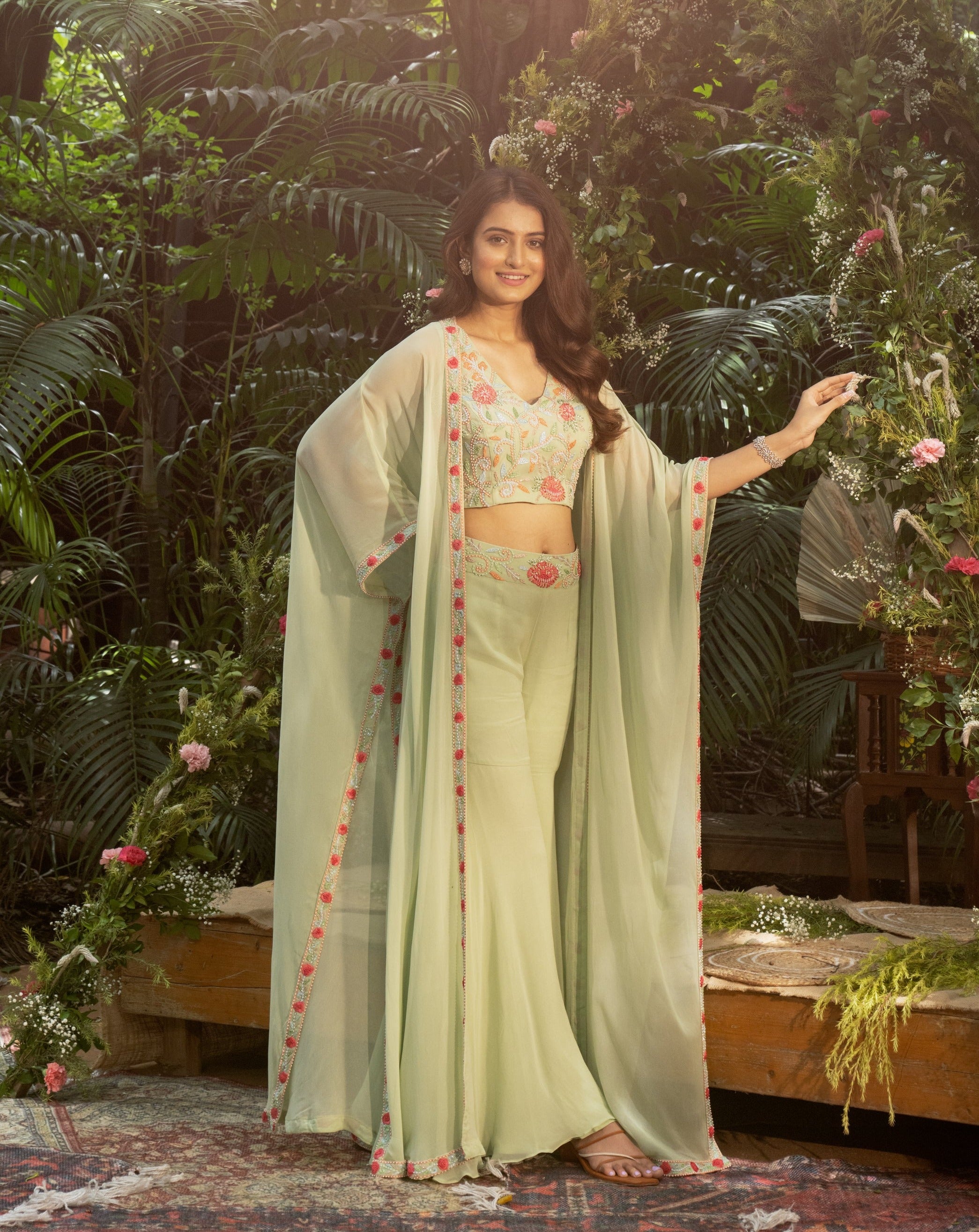 Bahaar Cape & Sharara Set