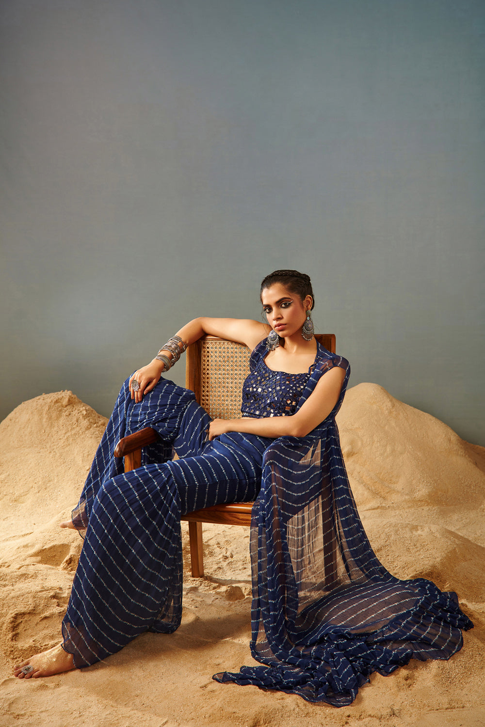 Sarbani Cape & Sharara Set