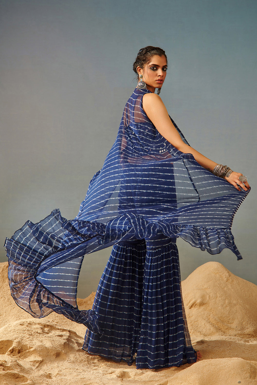 Sarbani Cape & Sharara Set